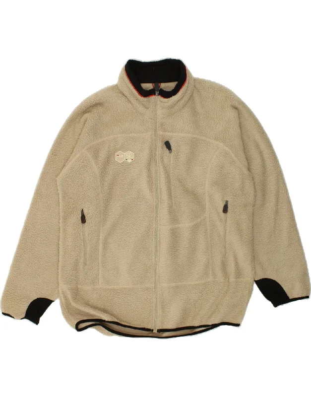 Men's Coats with Down InsulationFILA Mens Fleece Jacket UK 44 2XL Beige Polyester