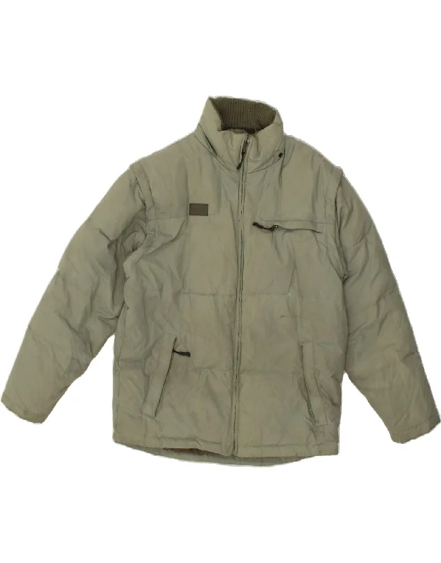 Men's Coats with Adjustable HemsFILA Mens Hooded Padded Jacket UK 36 Small Green Polyamide