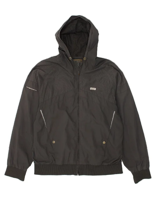 Functional Men's Ski JacketsFILA Mens Hooded Rain Jacket UK 42 XL Grey Polyester