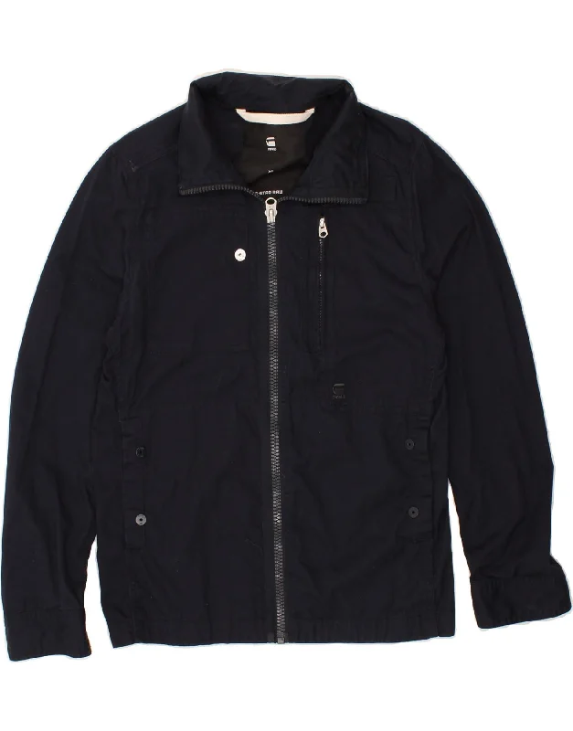 Durable Men's Car CoatsG-STAR Mens Utility Jacket UK 34 XS Navy Blue Cotton