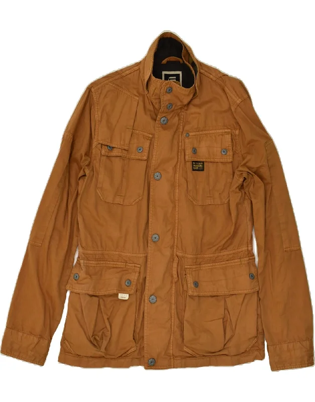 Men's Coats with Convertible CollarsG-STAR Mens Utility Jacket UK 38 Medium Brown Cotton