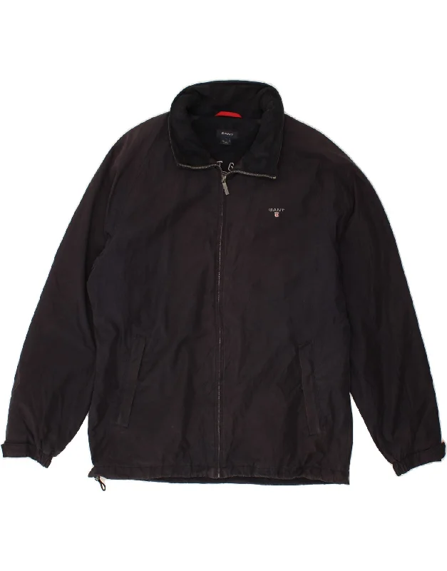 Luxurious Men's Cashmere CoatsGANT Mens Bomber Jacket UK 42 XL Navy Blue Cotton