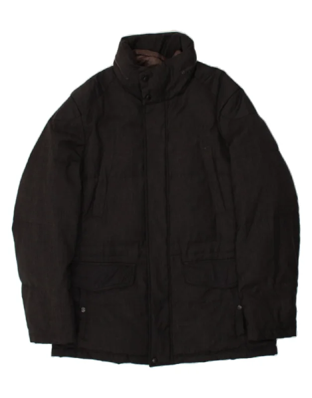 Men's Coats for SpringGEOX Mens Hooded Padded Jacket UK 44 XL  Grey Polyester