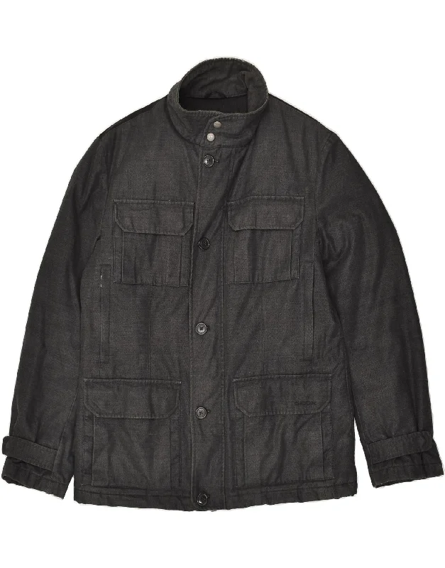 Men's Coats for Formal EventsGEOX Mens Utility Jacket UK 42 XL Black Cotton