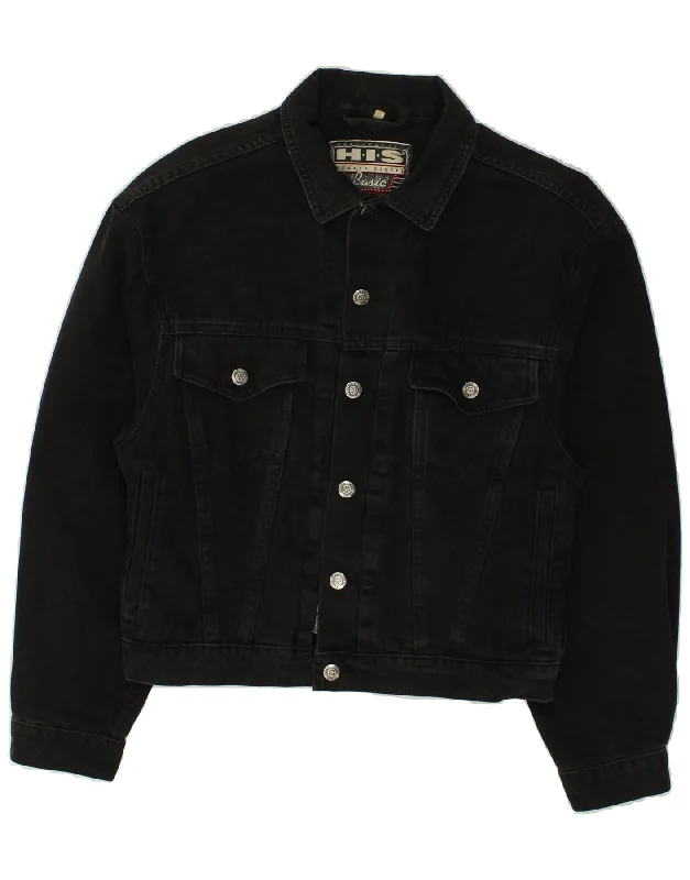 Men's Coats for SnowshoeingH.I.S Mens Denim Jacket UK 36 Small Black Cotton
