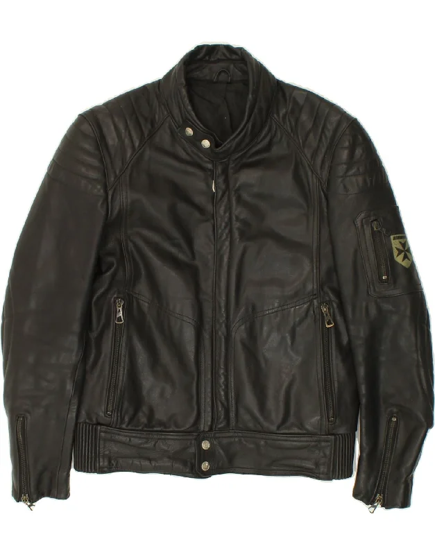 Warm Men's Down JacketsHARRO Mens Motorcycle Leather Biker Jacket IT 48 Medium Black Leather