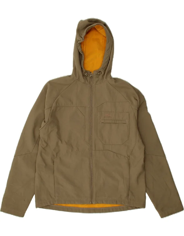 Men's Coats with PocketsHELLY HANSEN Mens Hooded Windbreaker Jacket UK 38 Medium Grey Polyester