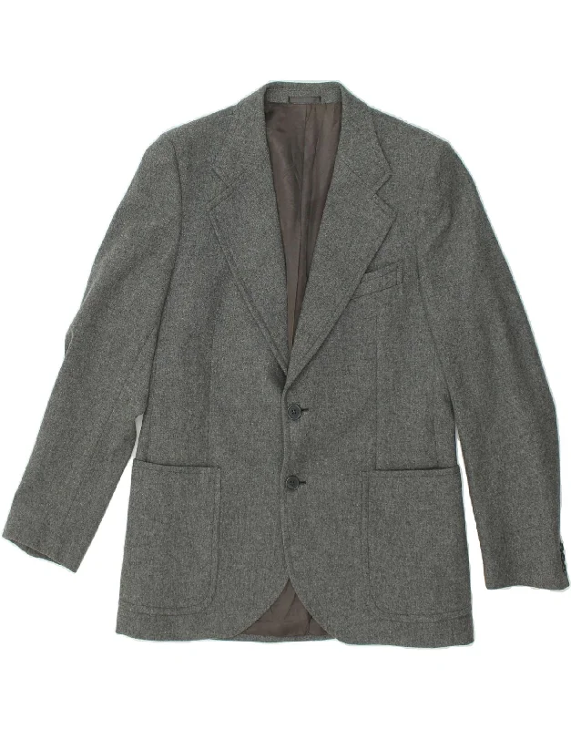 Men's Coats with Ripstop FabricHIGH SKY Mens 2 Button Blazer Jacket UK 38 Medium Grey