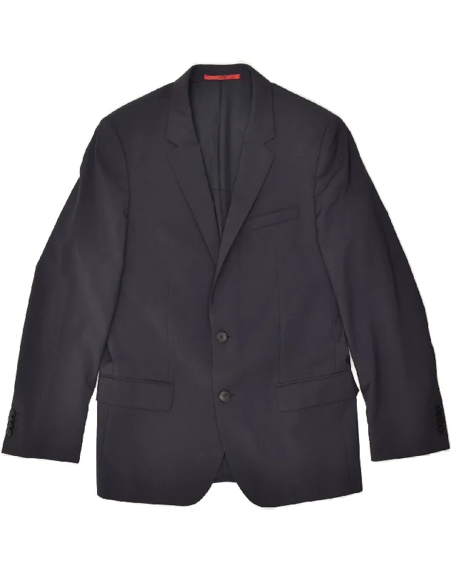 Men's Coats for Formal EventsHUGO BOSS Mens 2 Button Blazer Jacket IT 50 Large Navy Blue New Wool