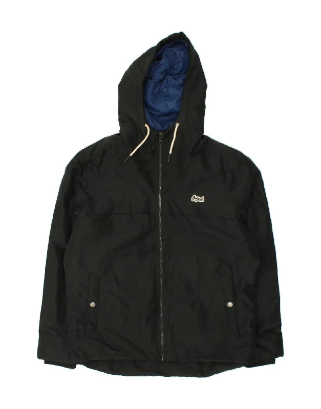 Best Men's Leather CoatsJACK & JONES Mens Hooded Windbreaker Jacket UK 42 XL Black