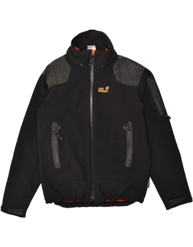 Men's Coats for RunningJACK WOLFSKIN Mens Windbreaker Jacket UK 36/38 Small Black Polyester