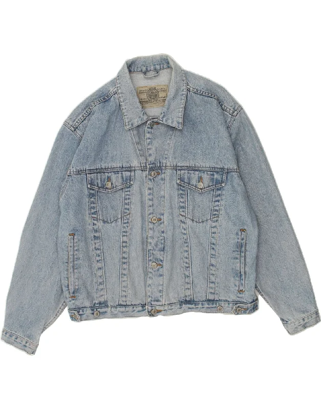 Essential Men's Puffer JacketsJINGLERS Mens Denim Jacket UK 42 XL Blue Cotton