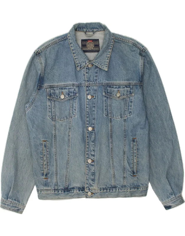 Fashionable Men's Denim JacketsJINGLERS Mens Denim Jacket XL Blue Cotton