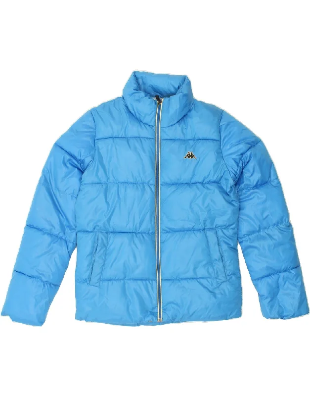 Casual Men's Bomber JacketsKAPPA Mens Padded Jacket UK 38 Medium Blue Polyester