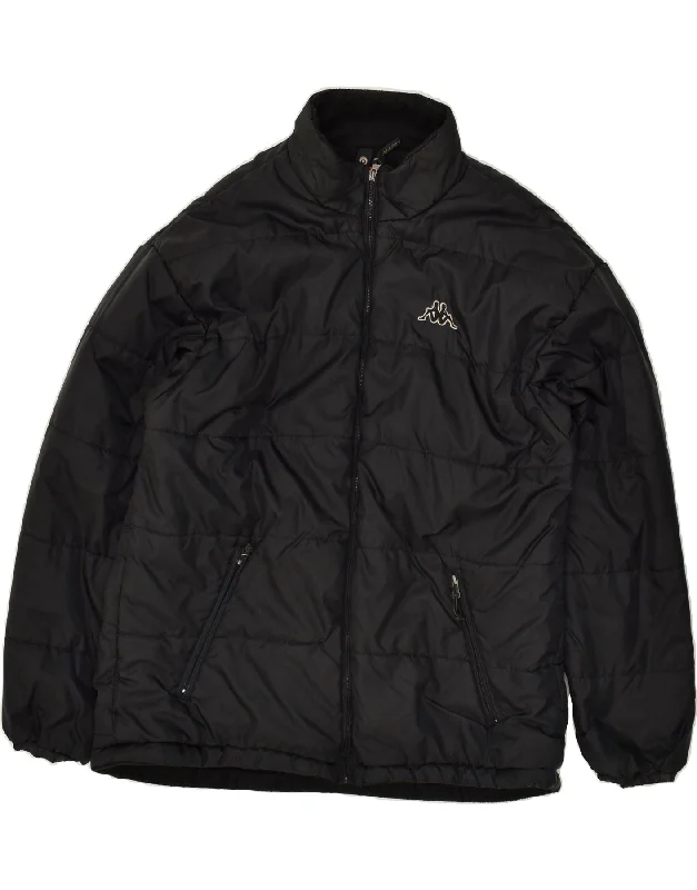 Men's Coats with Velcro ClosuresKAPPA Mens Padded Jacket UK 40 Large Black Polyamide