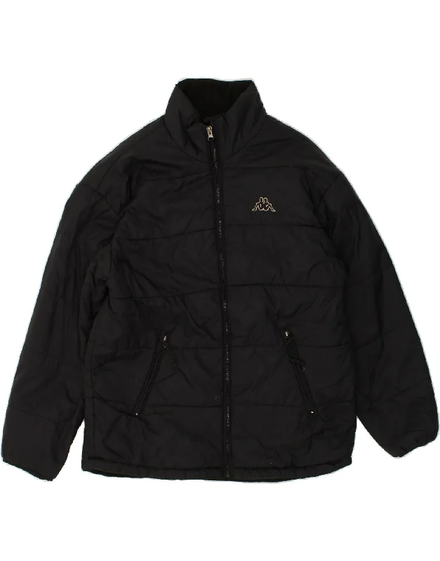 Men's Coats with Relaxed FitsKAPPA Mens Padded Jacket UK 40 Large Black Polyester