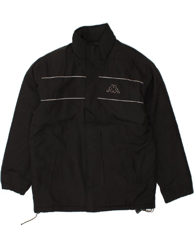 Men's Coats for Skinny MenKAPPA Mens Windbreaker Jacket UK 40 Large Black Polyester