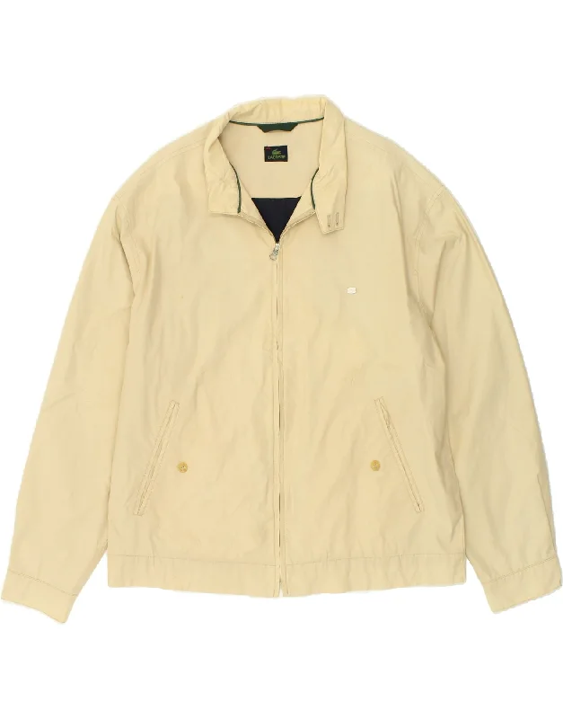 Winter-Ready Men's CoatsLACOSTE Mens Bomber Jacket UK 44 2XL Beige Cotton
