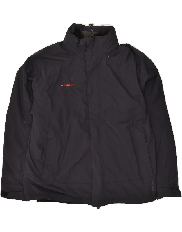 Men's Coats for SpringMAMMUT Mens Hooded Windbreaker Jacket EU 52 XL Black Polyester