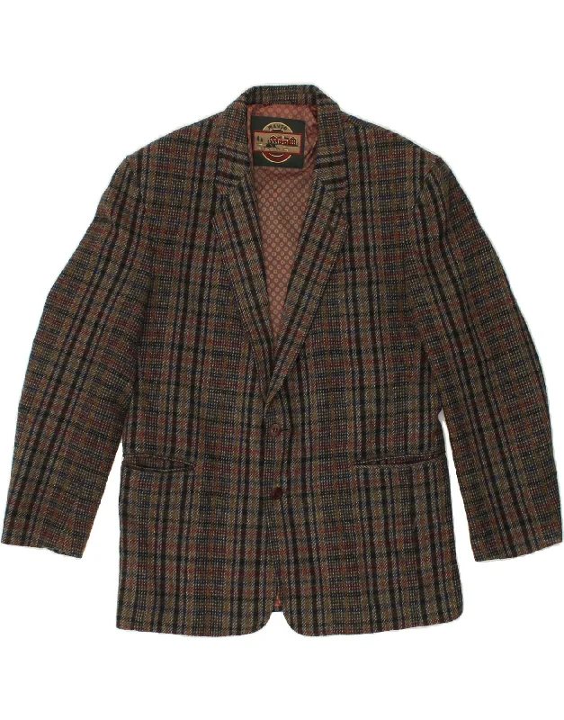 Men's Coats with Quick-Dry FabricMANOR HOUSE Mens 2 Button Blazer Jacket IT 52 XL Grey Striped