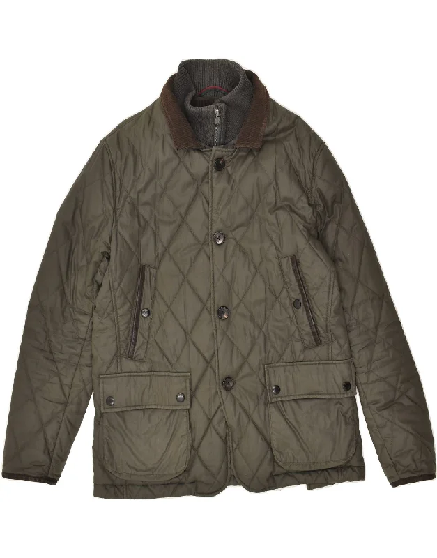 Men's Coats for Outdoor ActivitiesMARLBORO CLASSICS Mens Quilted Jacket EU 44 XS Khaki Polyester
