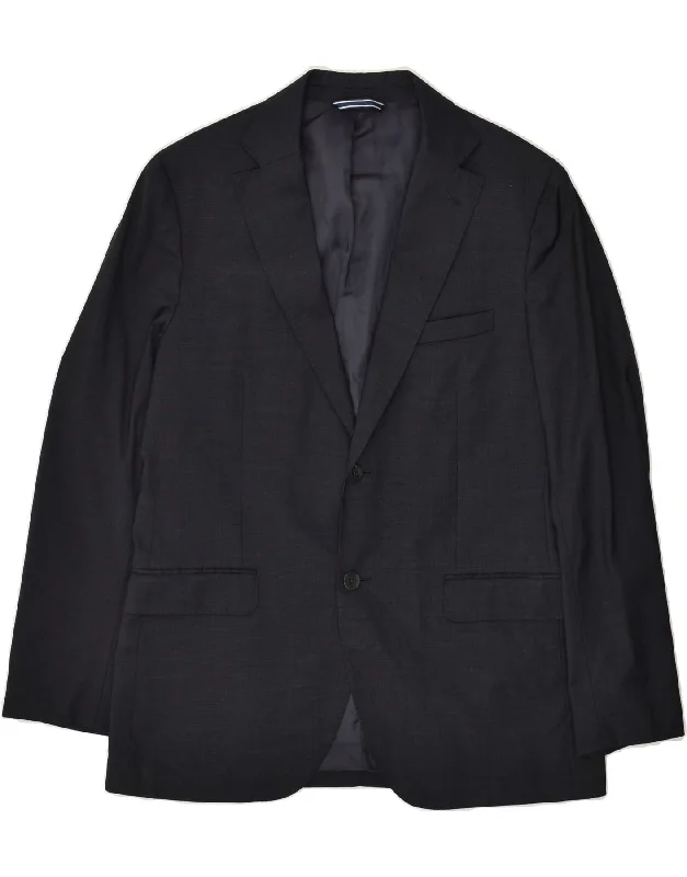 Men's Coats for Snowy WeatherMASSIMO DUTTI Mens 2 Button Blazer Jacket IT 50 Large Navy Blue Wool