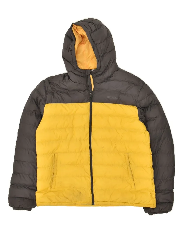 Men's Coats for WorkMOUNTAIN WAREHOUSE Mens Hooded Padded Jacket UK 42 XL Yellow Colourblock