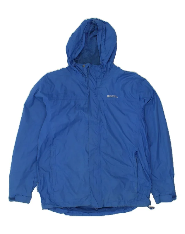 Men's Coats for AutumnMOUNTAIN WAREHOUSE Mens Hooded Rain Jacket UK 38 Medium Blue Nylon