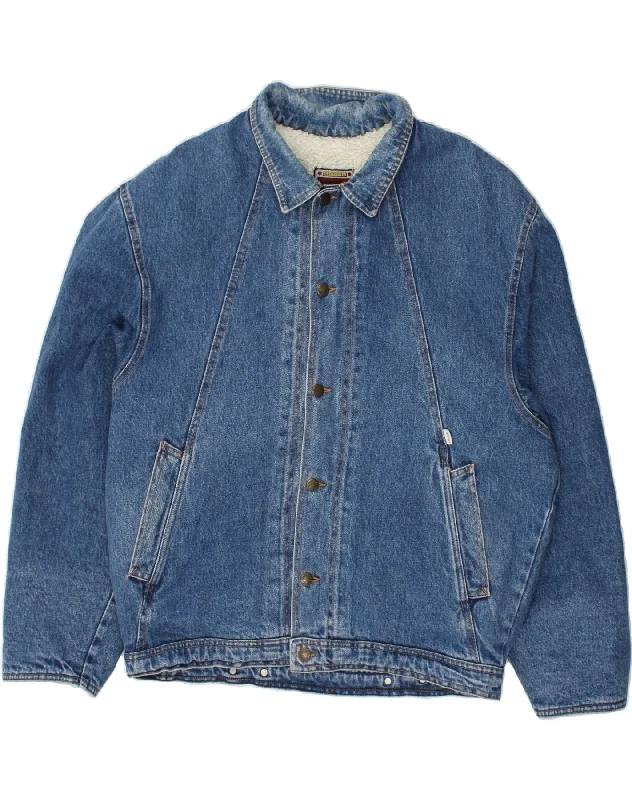 Men's Coats for Every OccasionOFFSHORE Mens Denim Sherpa Jacket UK 40 Large Blue