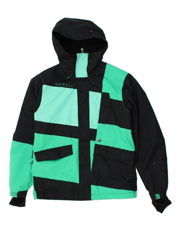 Men's Coats with ZippersO'NEILL Mens Graphic Hooded Windbreaker Jacket UK 36 Small Black