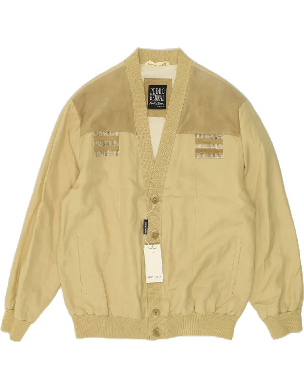 Men's Coats for SnowboardingPEDRO BERNAT Mens Bomber Jacket EU 52 XL Beige Linen