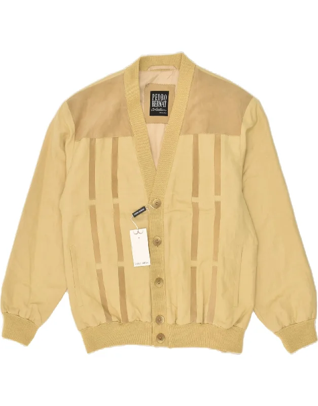 Men's Coats for RunningPEDRO BERNAT Mens Bomber Jacket IT 52 XL Beige Linen