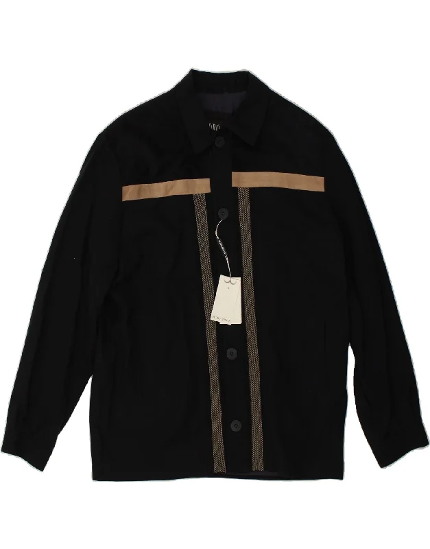 Men's Coats with Convertible CollarsPEDRO BERNAT Mens Bomber Jacket IT 52 XL Navy Blue Wool