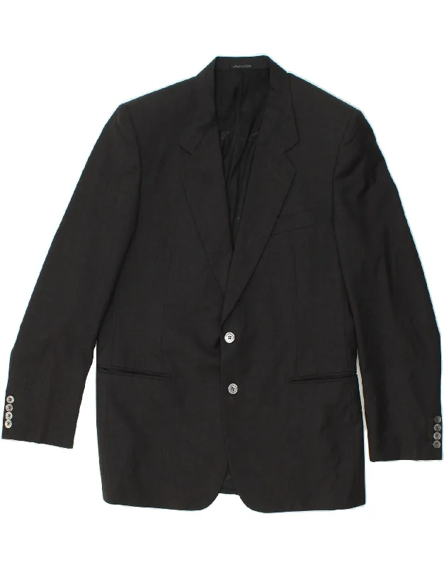 Men's Coats with Hidden PocketsPIERRE CARDIN Mens 2 Button Blazer Jacket IT 52 XL Grey Wool
