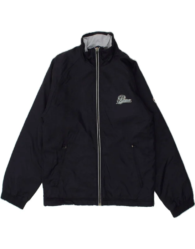 Durable Men's Car CoatsPUMA Mens Graphic Padded Jacket UK 38 Medium Navy Blue