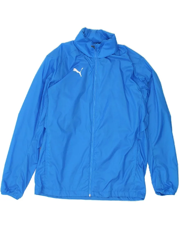 High-Quality Men's Duffle CoatsPUMA Mens Hooded Rain Jacket UK 42 XL Blue Polyester