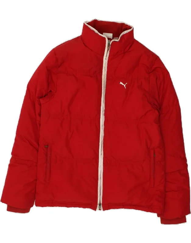 Versatile Men's Pea CoatsPUMA Mens Padded Jacket UK 38 Medium Red