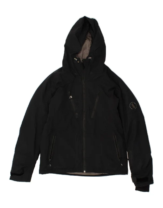 Men's Coats with Tactical FeaturesQUIKSILVER Mens Slim Fit Hooded Windbreaker Jacket UK 36 Small Black