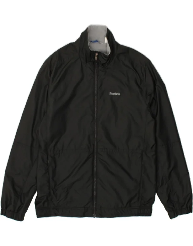 Elegant Men's Wool CoatsREEBOK Mens Bomber Jacket UK 38 Medium Black Polyester