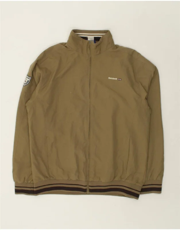 Men's Coats for SnowboardingREEBOK Mens Bomber Jacket UK 40 Large Khaki Polyester
