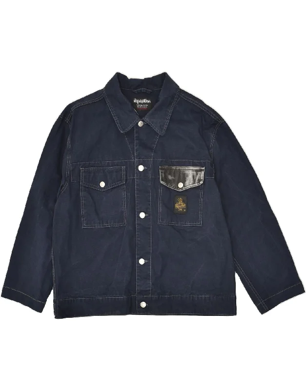 Men's Coats Made in the USAREFRIGIWEAR Mens Bomber Jacket UK 44 2XL Navy Blue Cotton