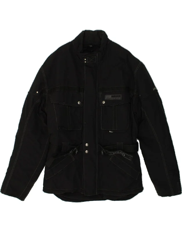 Men's Coats for SkiingROAD BY POLO Mens Motorcycle Graphic Biker Jacket UK 44 2XL Black Nylon