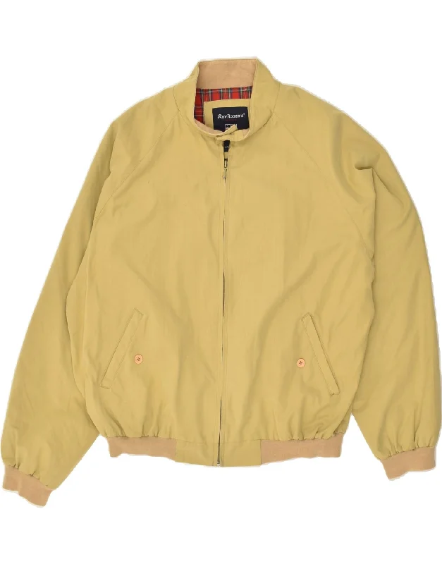 Men's Coats for SpringROY ROGERS Mens Bomber Jacket UK 38 Medium Beige Polyester
