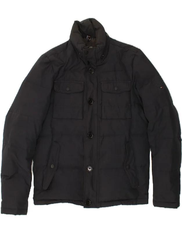 Men's Coats for HikingTOMMY HILFIGER Mens Padded Jacket UK 36 Small Black Polyester