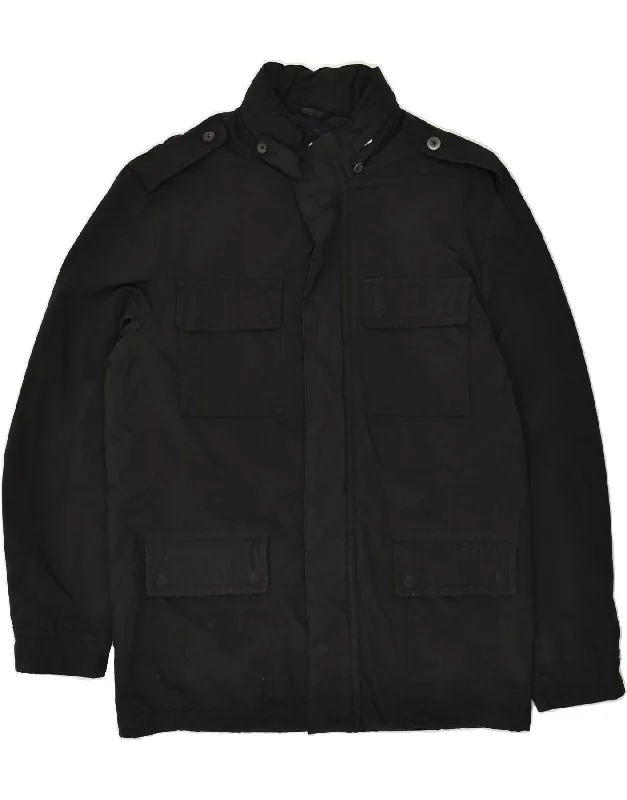 Men's Coats for Winter CampingTOMMY HILFIGER Mens Padded Jacket UK 38 Medium Black Polyester