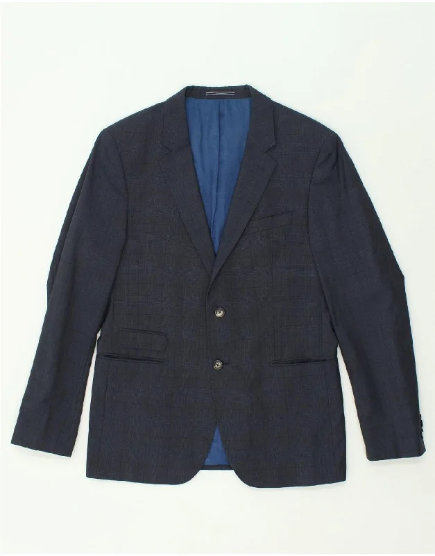 Men's Coats Made in the USATOMMY HILFIGER Mens Tailored 2 Button Blazer Jacket IT 50 Large Navy Blue