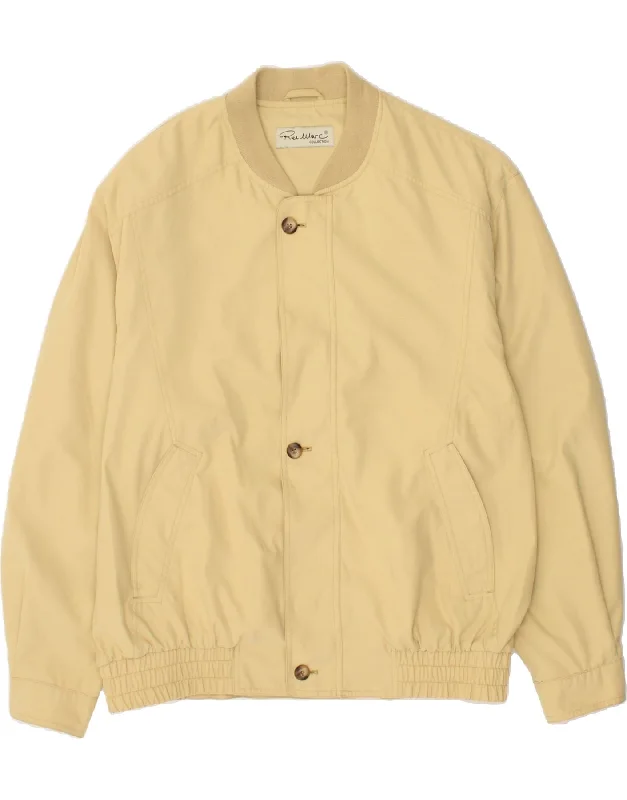 Comfortable Men's ParkasVINTAGE Mens Bomber Jacket IT 52 XL Beige Polyester