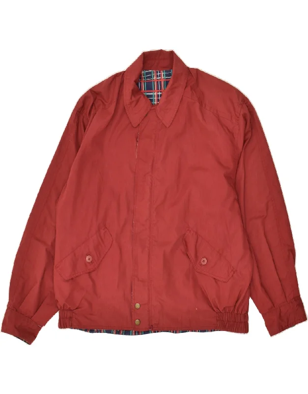 Men's Coats with VentilationVINTAGE Mens Bomber Jacket UK 40 Large Red