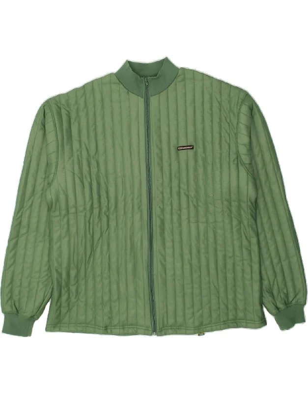 Cool Men's Pea CoatsVINTAGE Mens Bomber Jacket UK 46 3XL Green Cotton