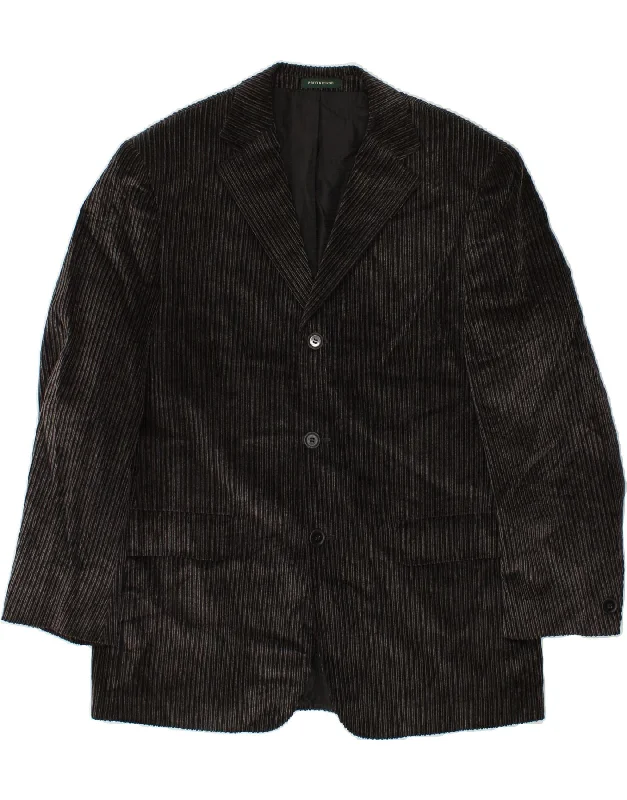 Affordable Men's Winter CoatsVINTAGE Mens Corduroy 3 Button Blazer Jacket IT 50 Large Grey